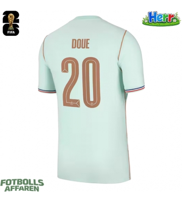 Frankrike Desire Doue #20 Bortatröja VM 2026 Kortärmad